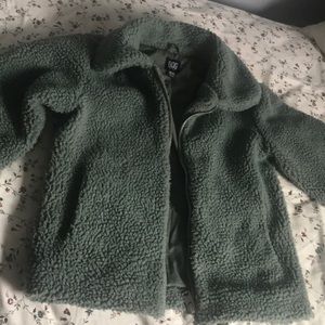 BDG Green Sherpa Sweater